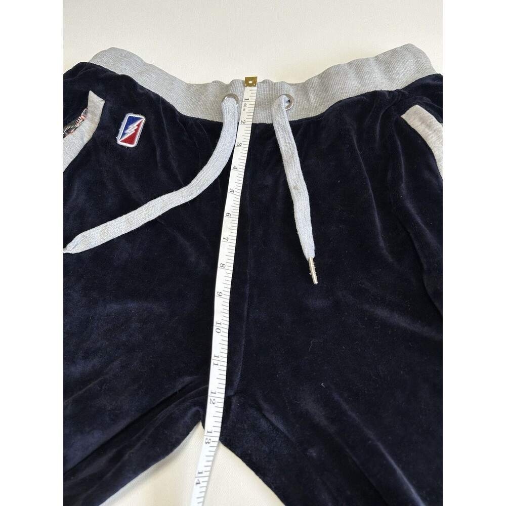 Post Game Blue Velour Joggers Size Large Zip Ankle Drawstring Pants *READ - Picture 12 of 16